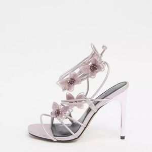 Lace up Butterfly high heels